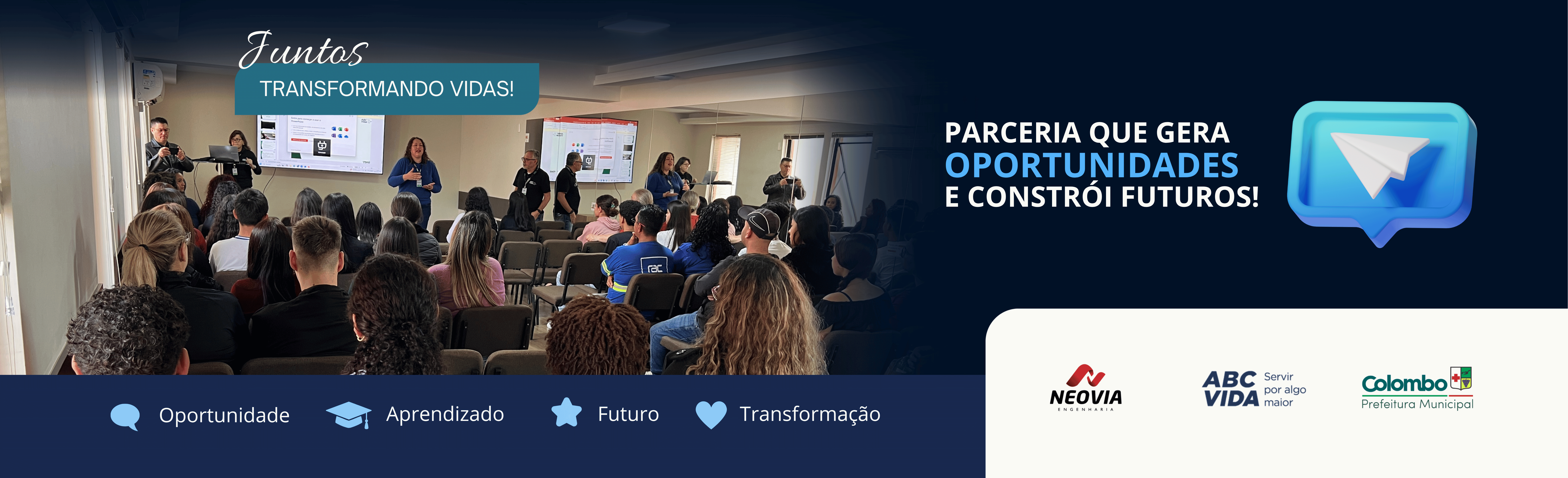 Parceria entre ABC Vida, Prefeitura de Colombo e Neovia impulsiona jovens ao Mundo do Trabalho