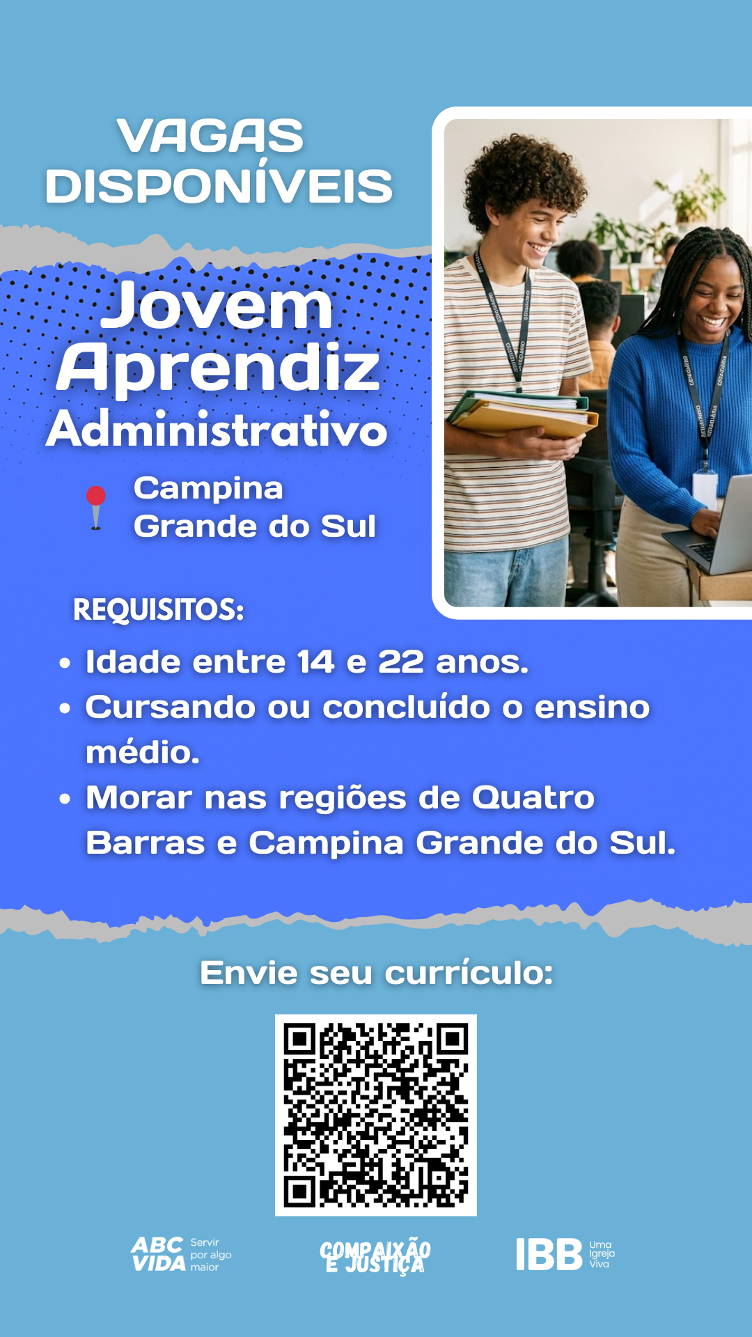 Vaga Aprendizagem Administrativo