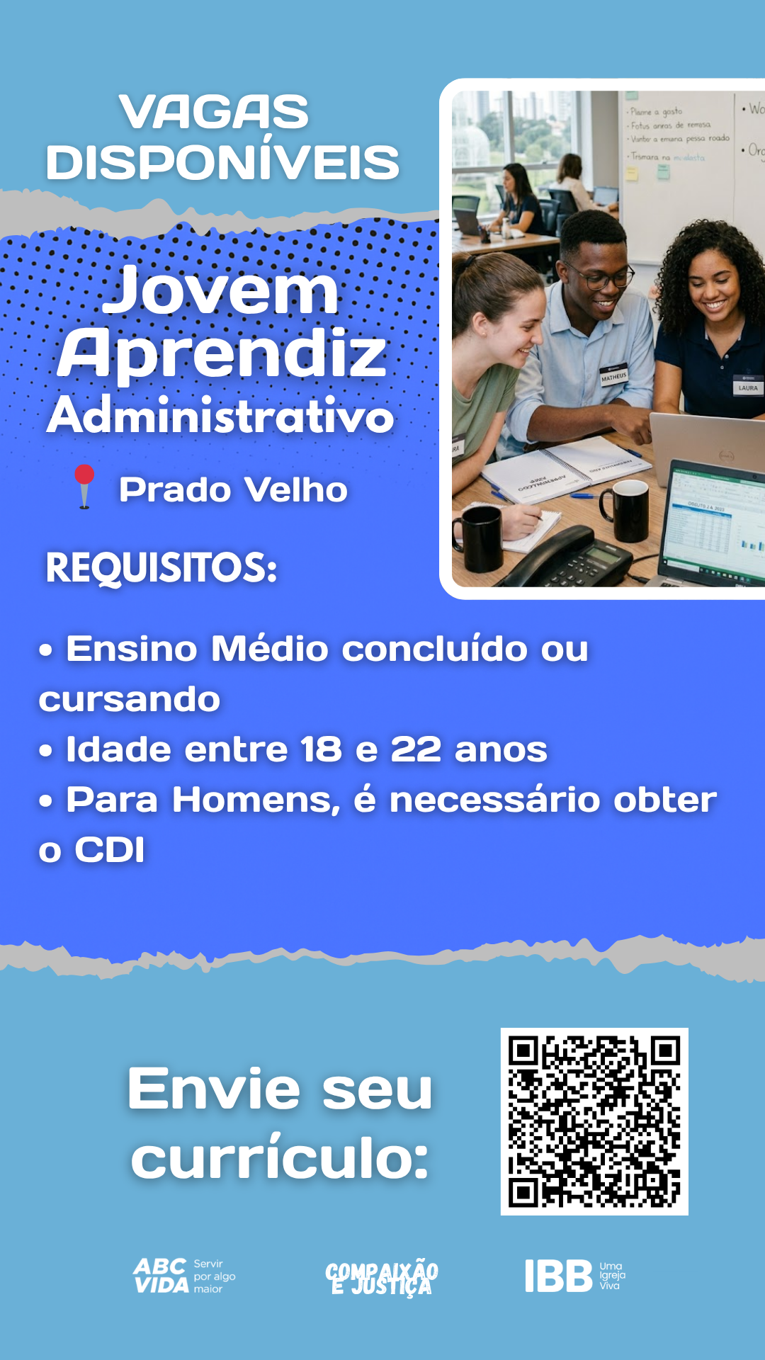 Vaga Aprendizagem Administrativo