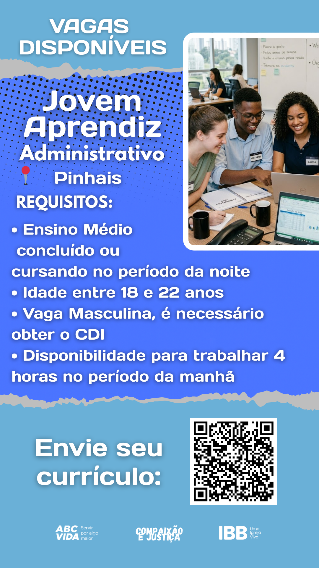 Vaga Aprendizagem Administrativo